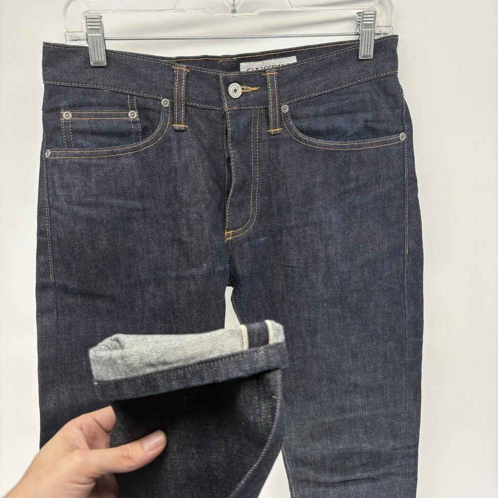 Gustin Selvedge Denim Jeans Raw Selvedge Skinny Fit Button Fly USA Men 30x30